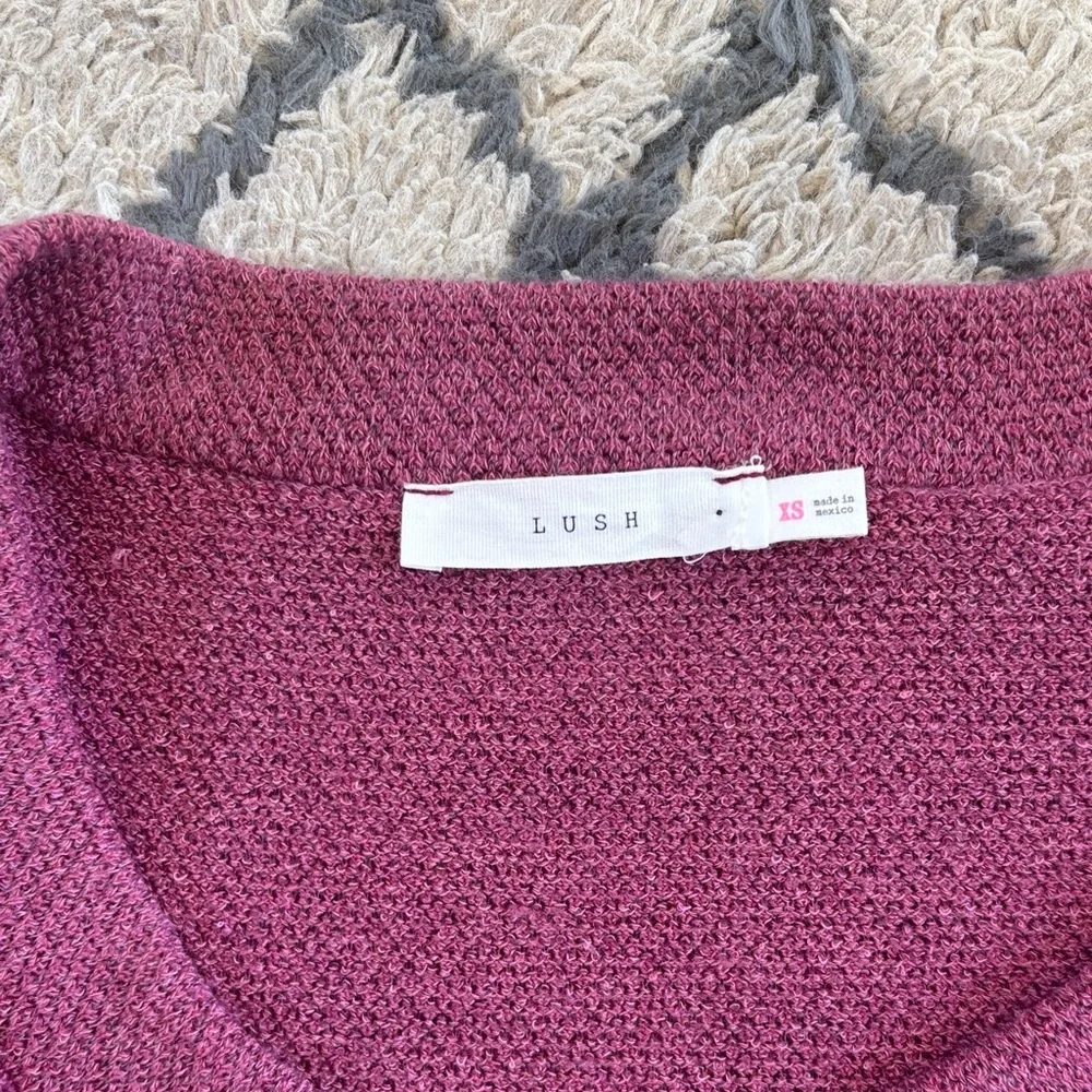Lush Women's Raspberry Sweater - Picture 3 of 4